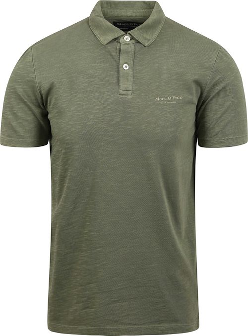 Marc O'Polo Poloshirt i Meleret Olivengrøn Product