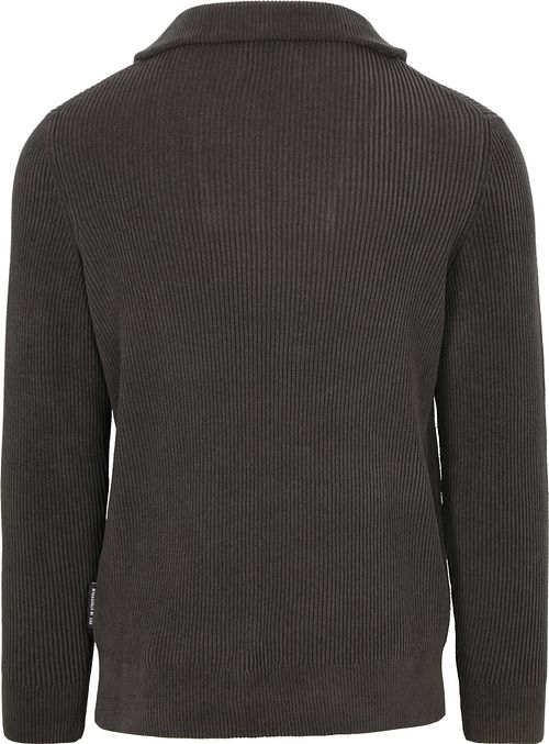 Marc O'Polo sweter z półzamkiem antracytowy Product / Achterkant
