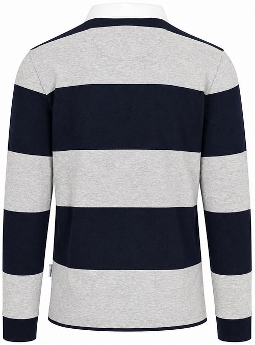 McGregor Rugbyshirt Stripe Navy Grey