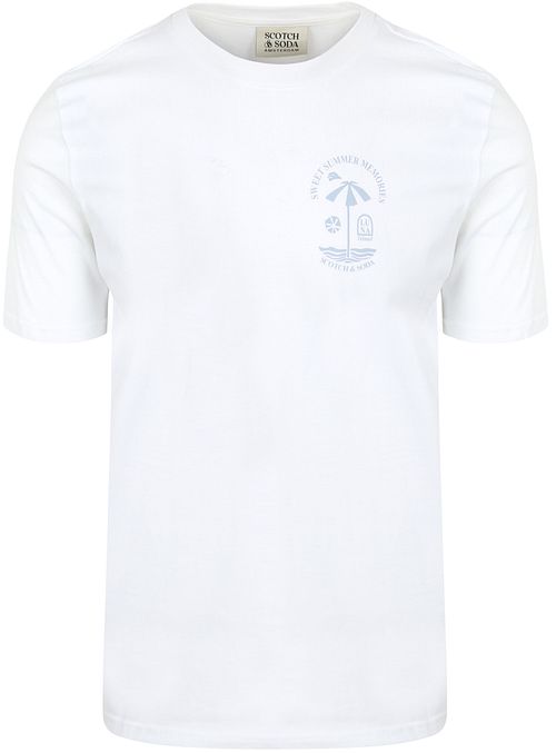 Scotch And Soda T-Shirt z logo w kolorze białym Product
