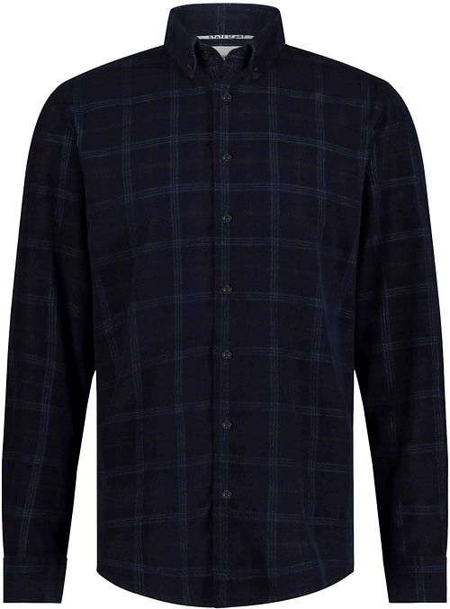 State Of Art Skjorte Fine Corduroy Rutet Marineblå Product