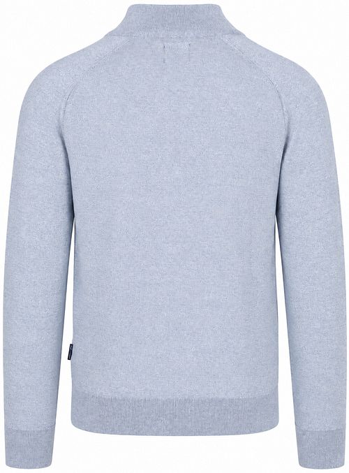 State of Art Cardigan Zip Mouline Mid Blue
