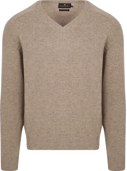 Steppin' Out Pullover V-Ausschnitt Lammwolle Sand Product