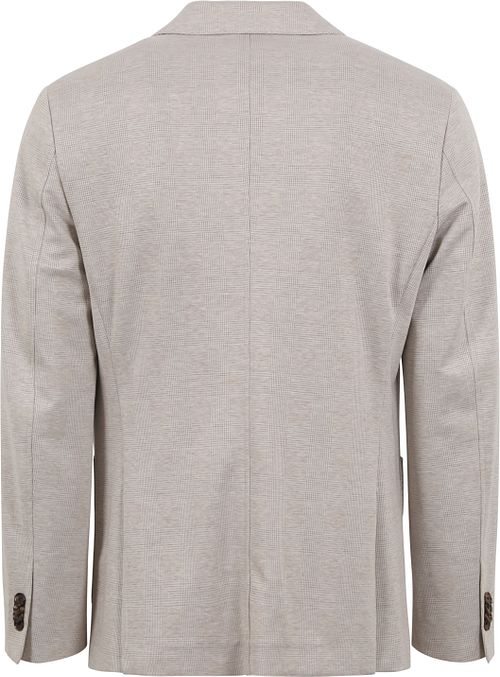 Suitable Kostuum Flex Ruiten Lichtbeige