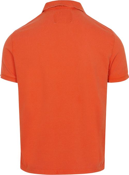 Superdry Polo Piqué Monogram Oranje Product / Achterkant