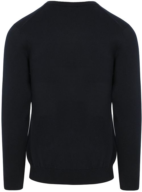 Sweter GANT z dekoltem w serek w kolorze granatowym Product / Achterkant