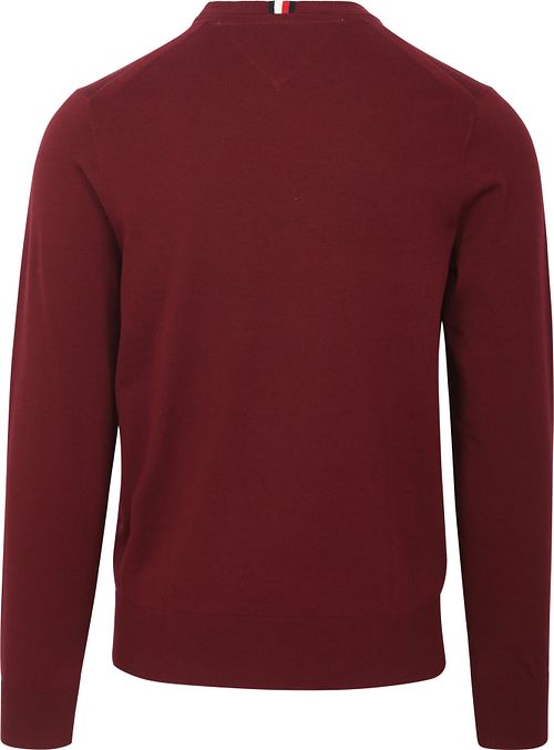 Tommy Hilfiger Pull Bordeaux Rouge Product / Achterkant