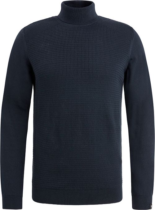 Vanguard Pull Col Roulé Structuré Marine Product