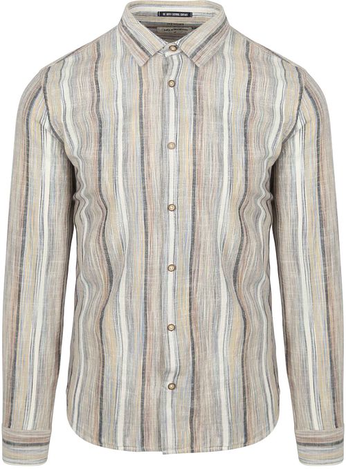Camicia No Excess a righe beige Product