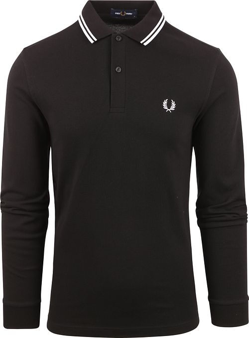 Fred Perry Longsleeve Polo Zwart 350 Product