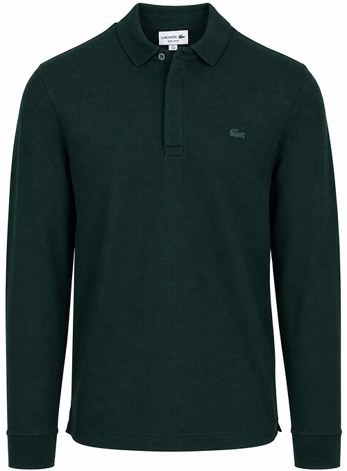 Lacoste Longsleeve Poloshirt Piqué dunkelgrün