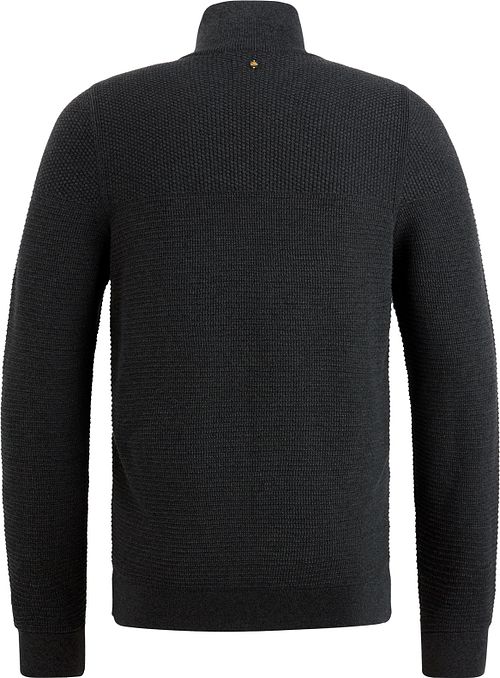 PME Legend Halvzip Trøje Mouliné Sort Product / Achterkant