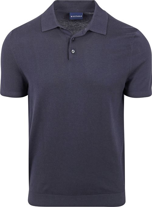 Suitable Strikket Polo Marineblå Product