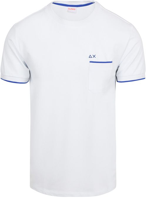 Sun68 Piqué T-Shirt Fluo Stripe White Product