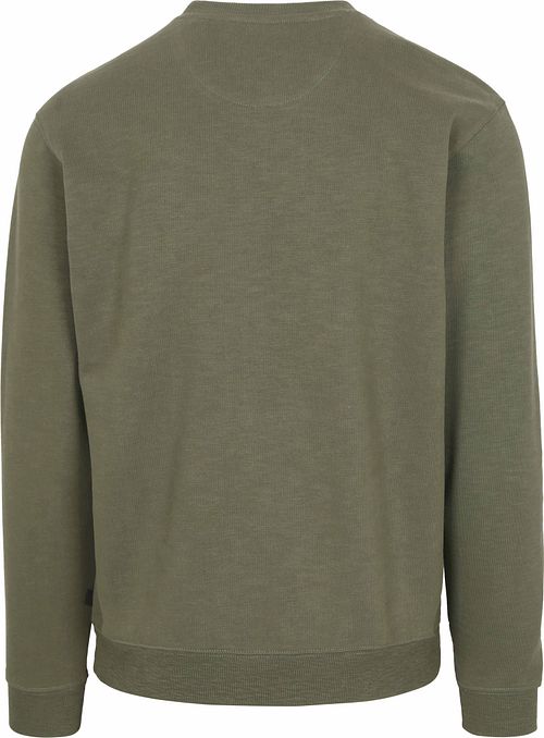 Sweter Scotch and Soda z logo w oliwkowej zieleni Product / Achterkant