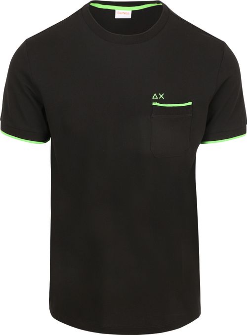 T-shirt Sun68 Piqué Fluo Stripe w kolorze czarnym Product