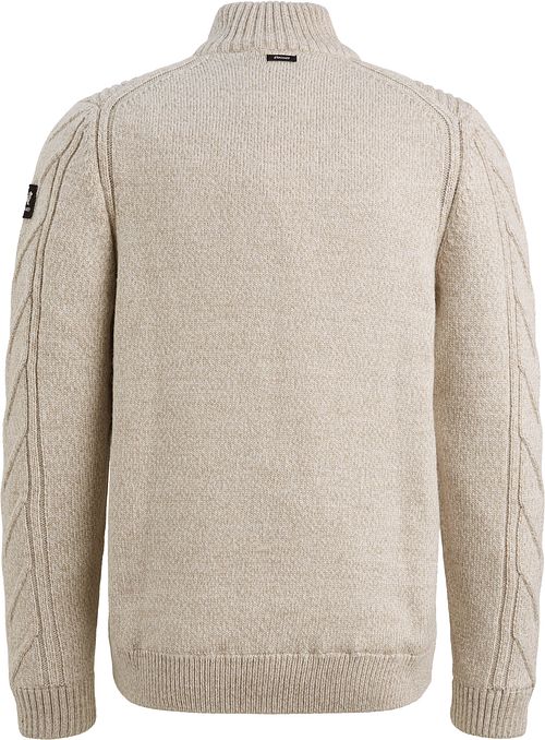 Vanguard Cardigan Structure Mix Laine Beige Product / Achterkant