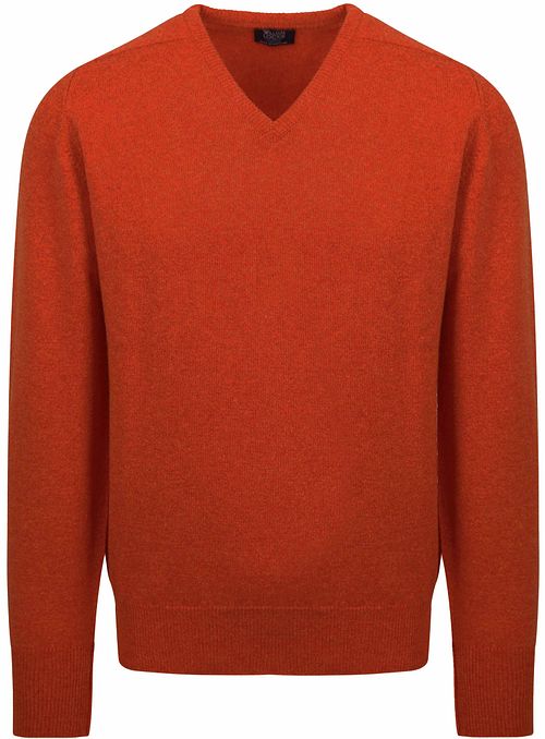 William Lockie sweter z dekoltem V z jagnięcej wełny Ember Product
