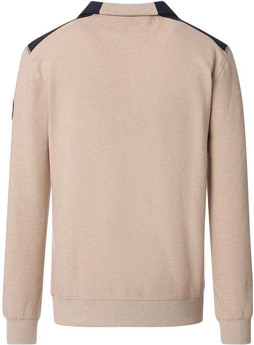 Sweatshirt Half Zip CASAMODA beige Product / Achterkant