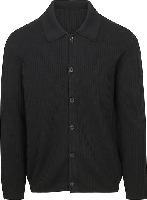 Marc O'Polo Vest Knapp Ribbet Marineblå Product