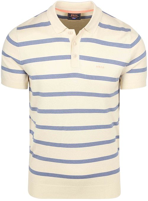 NZA Polo In Maglia A Righe Ecru Product