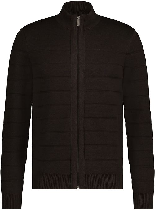 State Of Art Cardigan Texturé Rayures Marron Foncé Product