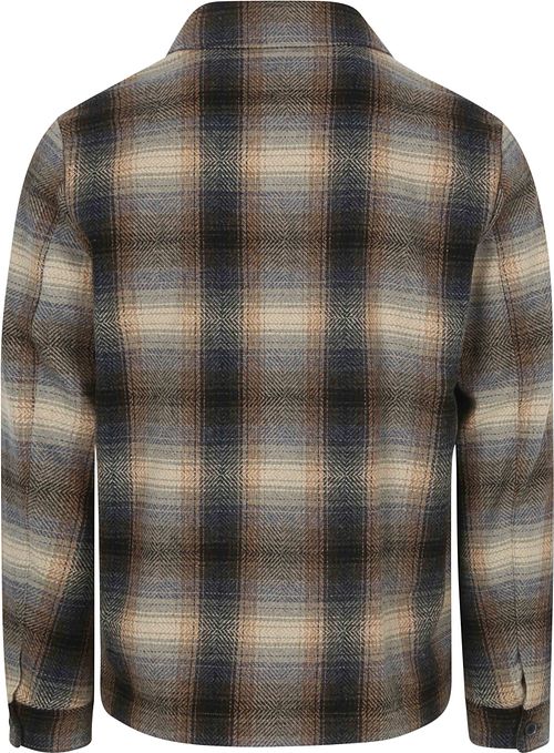 State Of Art Overshirt Ternet Wool Blend Multicolour Product / Achterkant
