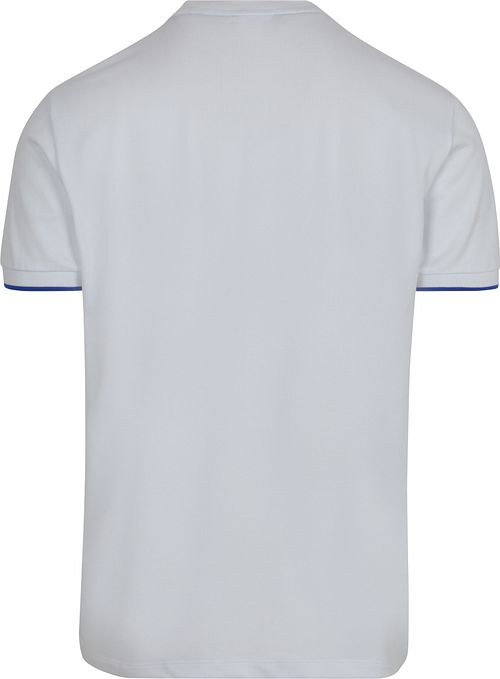 Sun68 Piqué T-Shirt Fluo Stripe Weiß Product / Achterkant