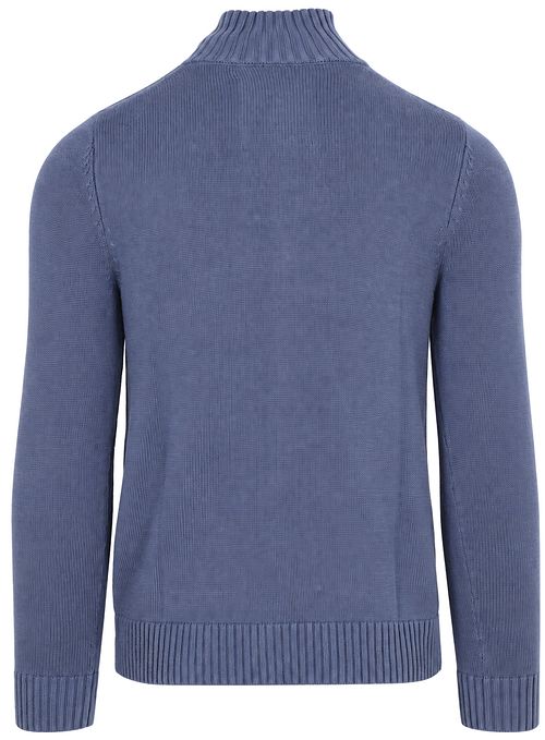 Superdry Knit Half Zip Cotton Jumper Bleu Product / Achterkant