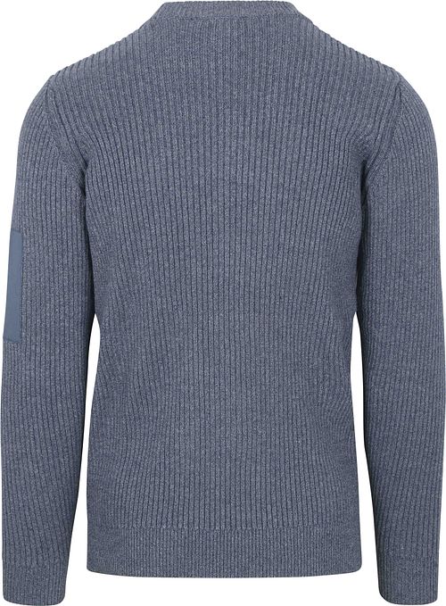 Sweter Suitable Mou Melange w kolorze niebieskim Product / Achterkant