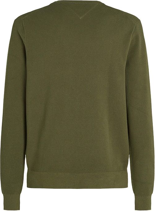 Tommy Hilfiger Sweater Essential Structure Olijfgroen Product / Achterkant