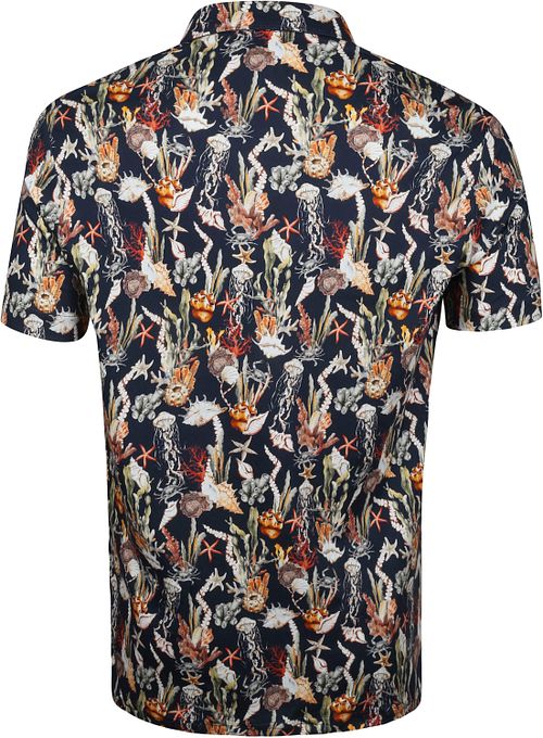 Desoto Polo Print Masketry Dark Blue Product / Achterkant