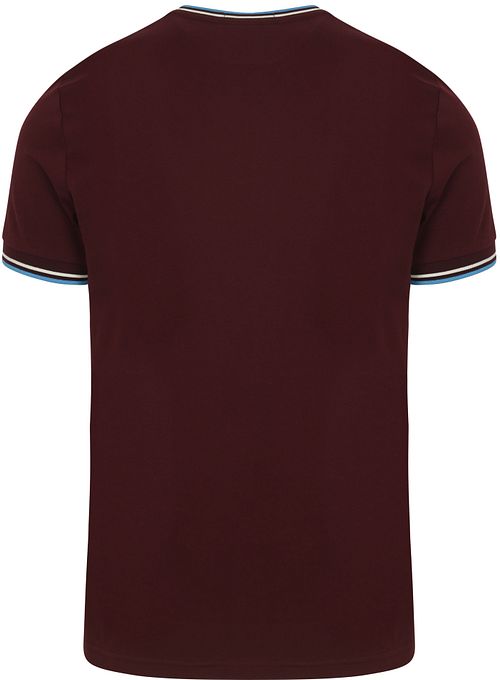 Fred Perry M1588 Twin Tipped T-skjorte Burgunder Product / Achterkant