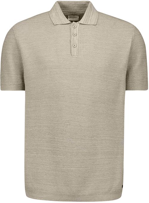 No Excess Knitted Polo Shirt Taupe Product