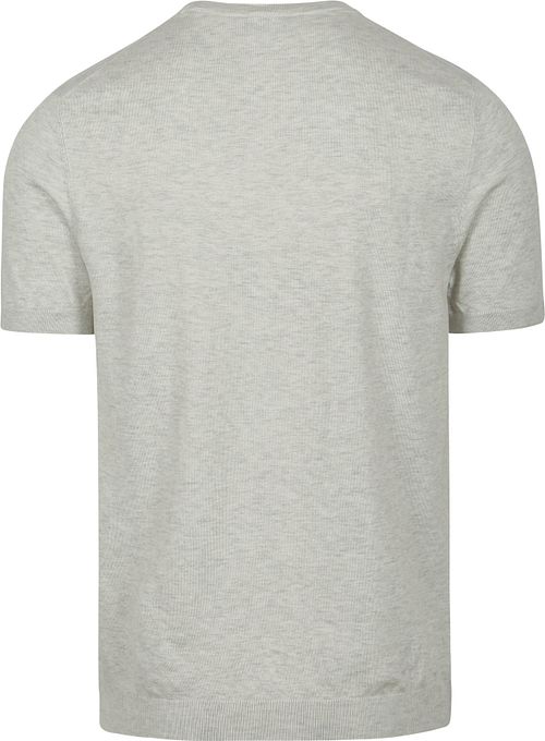 Blue Industry Stickat T-shirt Melange Ecru Product / Achterkant