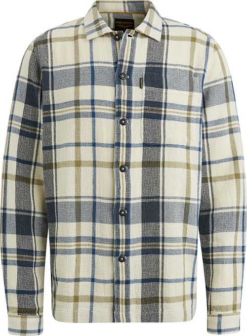 PME Legend Overshirt Rutig Ecru Product