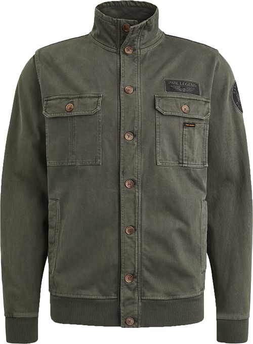 PME Legend Sweat Button Jacket Vert Foncé Product