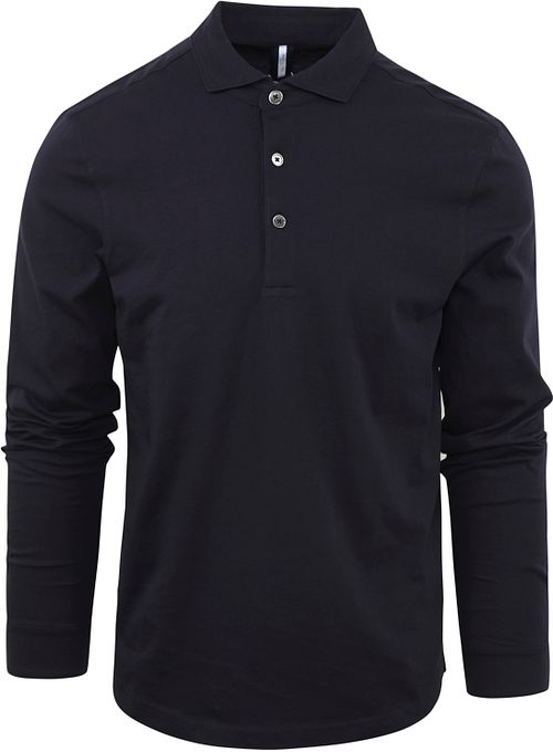 Polo de manga larga Profuomo en azul marino melange Product