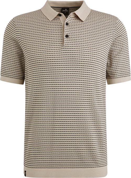 Polo in maglia Vanguard con stampa beige Product