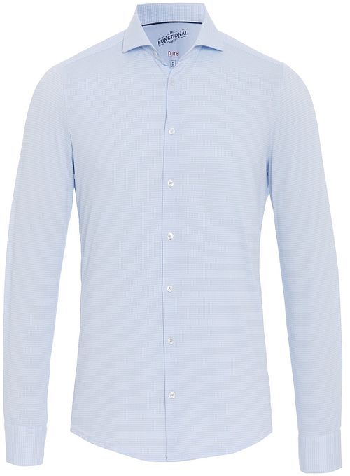 Pure Camicia Functional Pied-de-Poule Blu Product