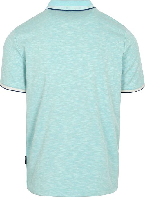 State of Art Polo Slubmelange Bleu clair Product / Achterkant