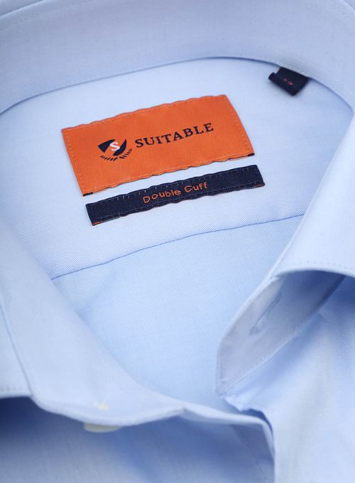 Suitable Shirt Double Cuff Blue Product / Detail