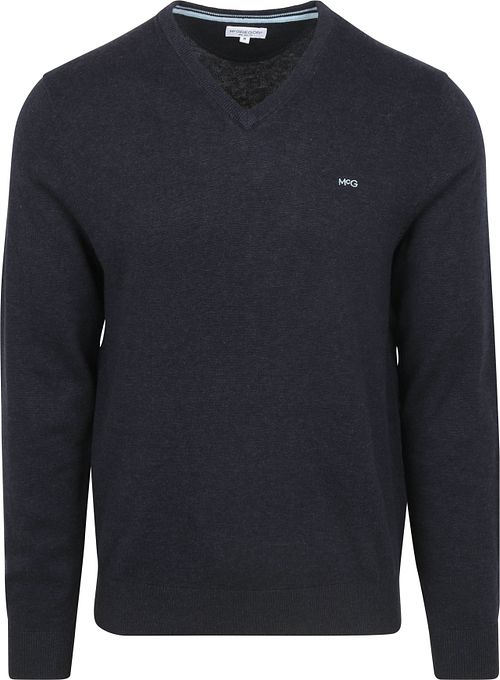Sweter McGregor z dekoltem w serek w kolorze granatowym Product