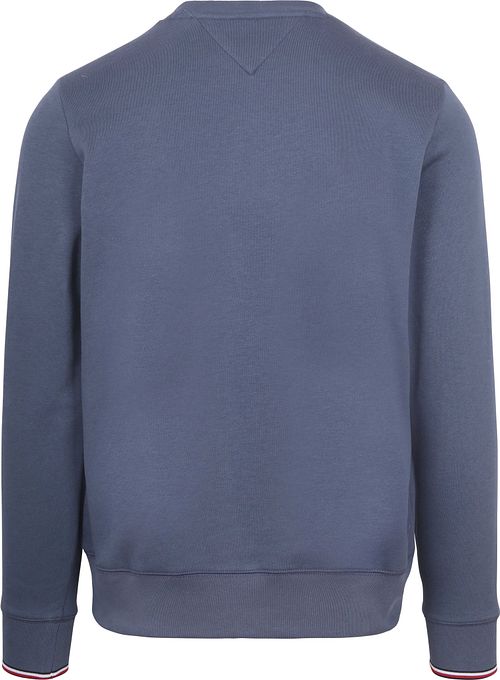 Maglione Tommy Hilfiger con logo e bordi a contrasto blu scuro Product / Achterkant