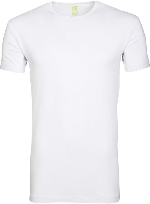 Alan Red Bamboo T-shirt O-Hals Wit Product