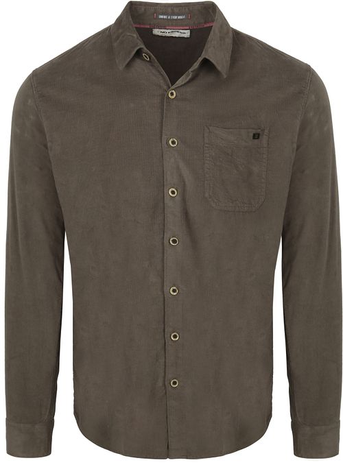 Camicia No Excess in velluto a coste fine Dark Clay Product