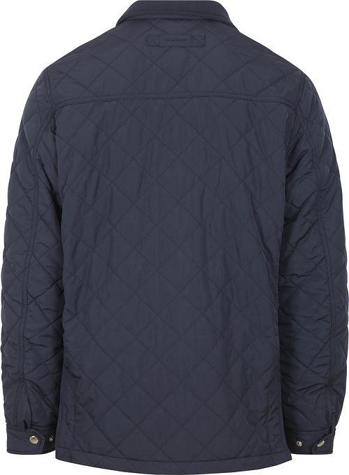Gant Jakke Quilted Windcheater i Navy Product / Achterkant