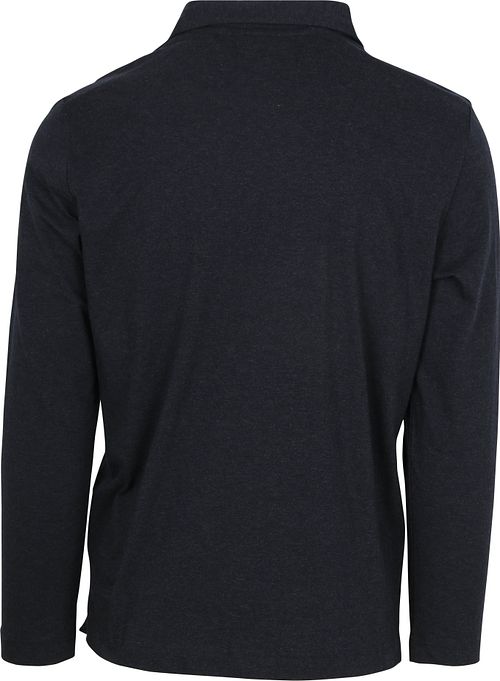 Marc O'Polo Longsleeve Half-Zip Polo Shirt Navy