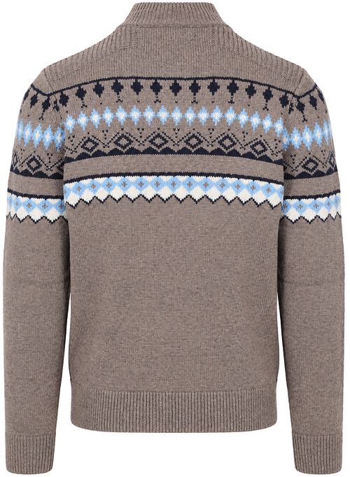 NZA Pullover Nordic Wool Blend Taupe Product / Achterkant