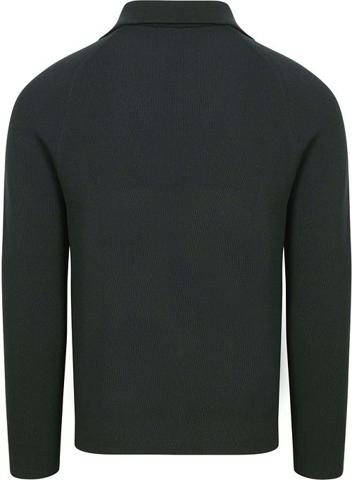 Suitable Halv Zip Tröja Tias Cooldry Stickad Mossgrön Product / Achterkant